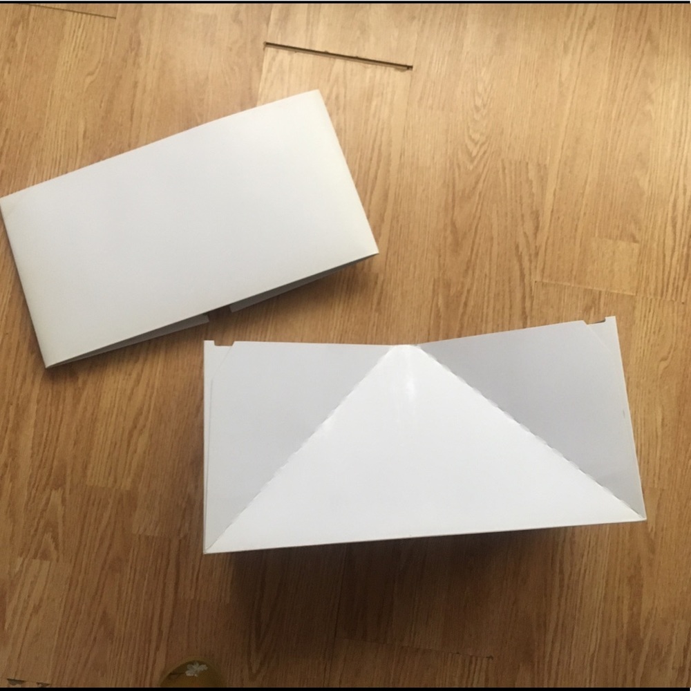 Large plain white gift boxes